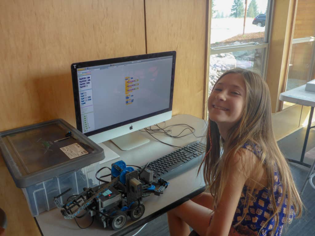girl sitting at a computer