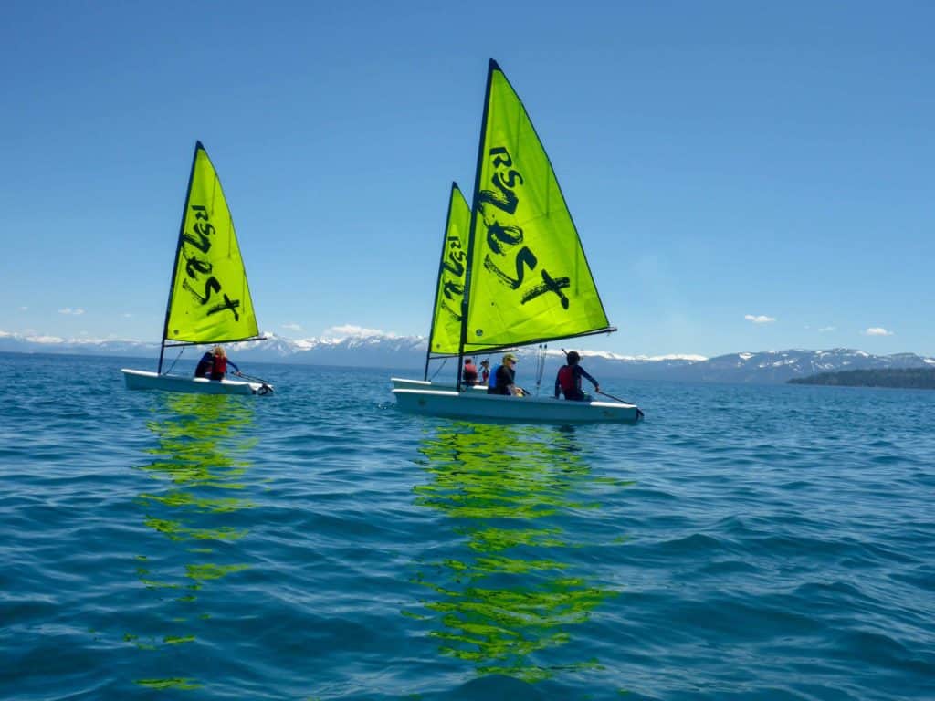 sailboats on the lake