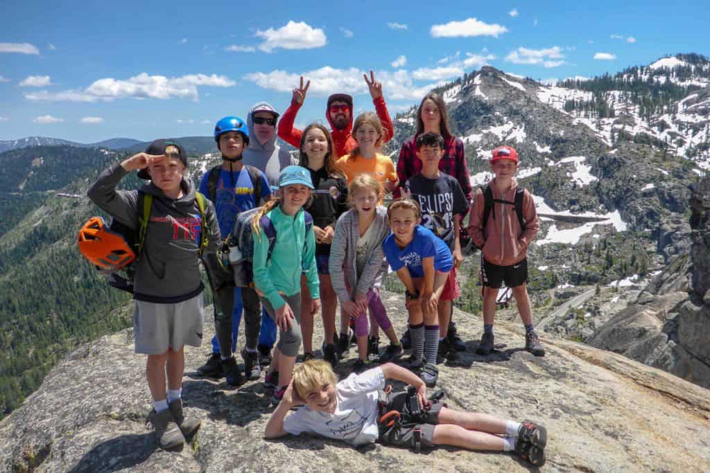 rock climbers on a cliff